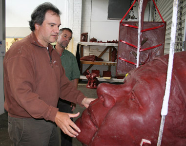 Mario Chiodo Checks Wax Casting